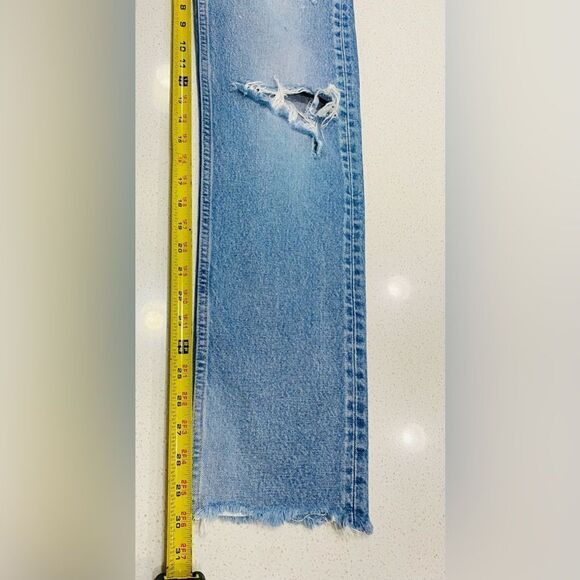 Moussy Vintage 23x30 Distressed Wide Straight Denim Button Fly Jeans Japan/EUC - Picture 10 of 12